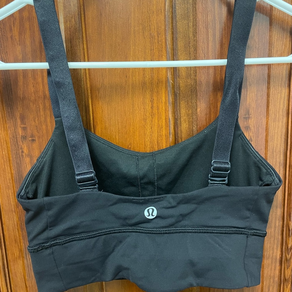 lululemon athletica Black Sports Bra Moisture-Wicking Adjustable